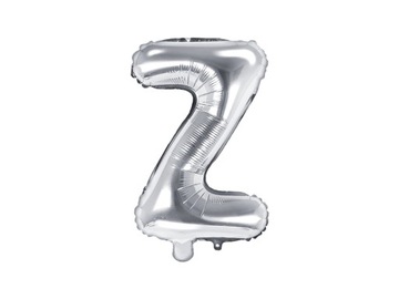 Balon Foliowy Literka Srebrna Z Alfabet 35cm