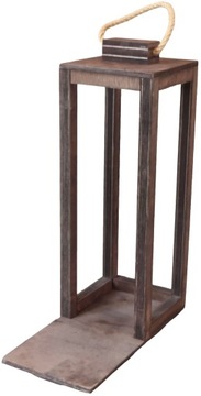 LAMPION DREWNIANY 65cm BAZA POD STROIK KWIATY ZNICZ GRÓB DEKORACJA DOM