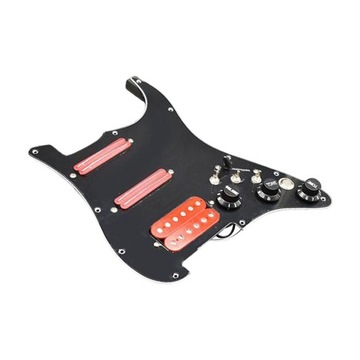Pickguard gitarowy prawy profesjonalny materiał DIY czarno-żółty
