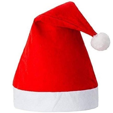 CZAPKA ŚWIĘTEGO MIKOŁAJA Z POMPONEM
