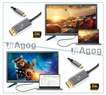USB-C DISPLAYPORT 1.4 DP TYPE C 8K 5K 4K КАБЕЛЬ MAC