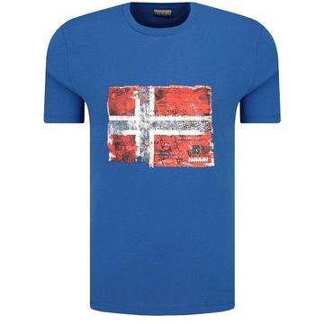 Napapijri T-Shirt męski N0YIJ4 Niebieski-40%