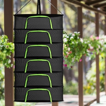 СЕТКА ДЛЯ СУШКИ ТРАВ 6-СЛОЙНАЯ СУШИЛКА ДЛЯ ТРАВ ЧЕРНАЯ ПОДВЕСНАЯ СЕТКА