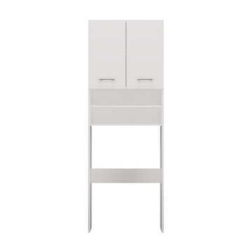 SZAFKA NAD PRALKE 64 cm SŁUPEK REGAŁ DRZWI PÓŁKI MEBLE ŁAZIENKA BIEL MAT