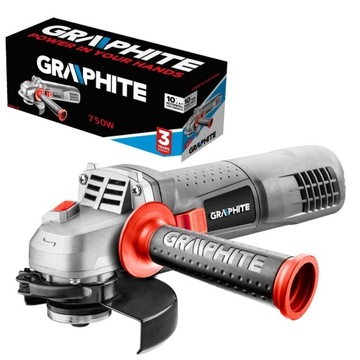 SZLIFIERKA KĄTOWA 750W Z REGULACJĄ OBROTÓW TARCZA 125MM GRAPHITE 59G175