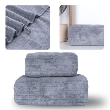 KOMPLET 2 RĘCZNIKÓW Z MIKROFIBRY RĘCZNIK KĄPIELOWY ZESTAW SZYBKOSCHNĄCY