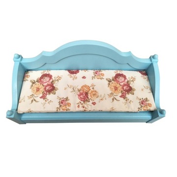 /6 Domek dla lalek Miniaturowa Drewniana Sofa