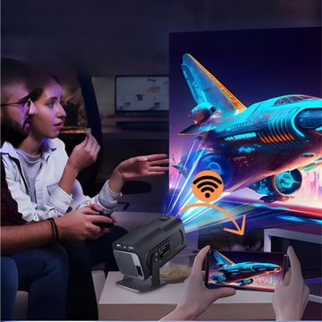 Проектор Проектор Android TV WiFi Bluetooth 4K Full HD Портативный поворотный