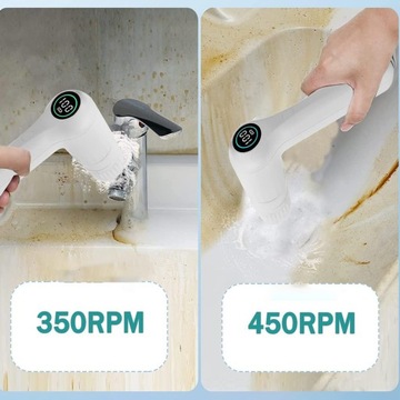 ЭЛЕКТРИЧЕСКАЯ ПОВОРОТНАЯ ЩЕТКА ДЛЯ ЧИСТКИ 6В1