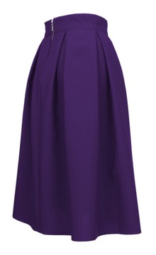 PL ФИОЛЕТОВАЯ ЮБКА МИДИ С КОНТРАЛЬНЫМ ТОРФОМ 32 XXS