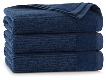 ZWOLTEX 3 Ręczniki SIMPLE granat 30x50, 50x90 i 70x140 produkt POLSKI