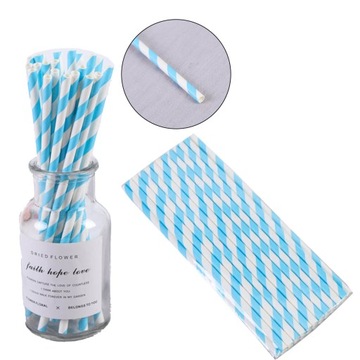 SŁOMKI PAPIEROWE EKOLOGICZNE 25 SZTUK 20 CM 5 MM