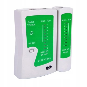 TESTER DO KABLI SIECIOWYCH SIECI RJ45 RJ11 LED