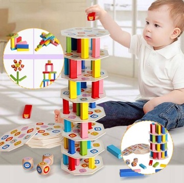 ДЕРЕВЯННЫЕ ИГРОВЫЕ БЛОКИ БАШНЯ ДЛЯ ОСТАЛЬНЫХ ИГРОВ КУБА