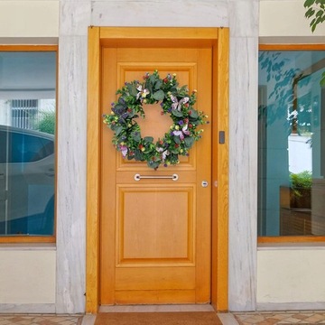 Wianek na drzwi Wianki Ze SztucznychCiemno Różowy