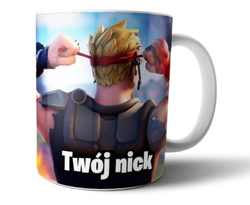 KUBEK FORTNITE Z TWOIM IMIENIEM + KARTONIK