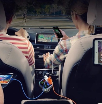 АВТОМОБИЛЬНЫЙ ПЕРЕДАТЧИК BLUETOOTH FM MP3 БЫСТРОЕ ЗАРЯДНОЕ УСТРОЙСТВО 3 x USB QC 3.0