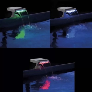 Красочный каскадный светильник с фонтанной водой, светодиодное освещение для бассейна BESTWAY 58619