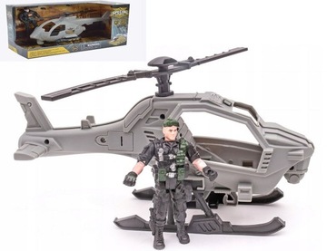 HELIKOPTER WOJSKOWY + śmigło + żołnierz