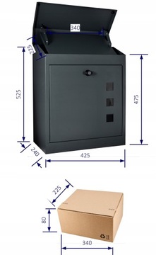 SKRZYNKA NA PRZESYŁKI KURIERSKIE LISTY PACZKI XXL