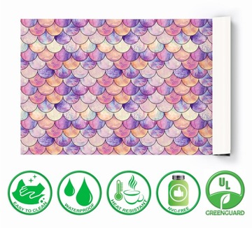 Защитный коврик 120х60 для письменного стола Colorful Circles