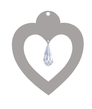 Z16a Подвеска, ажурное украшение из кристаллов в форме сердца, БЕЛЫЙ