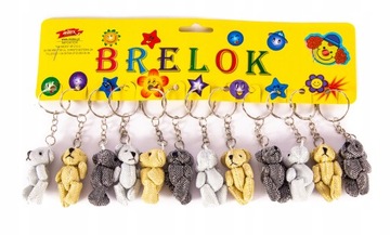 MIŚ BRELOK ZAWIESZKA MISIEK ZESTAW 12SZT