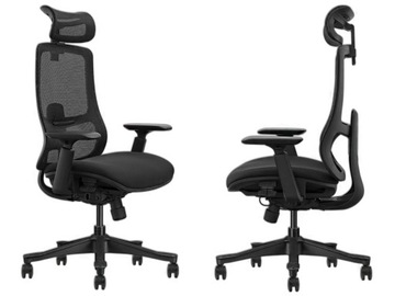 Ergonomiczny FOTEL BIUROWY OBROTOWY mikrosiatka regulcja 3D ** SPEŁNIA BHP