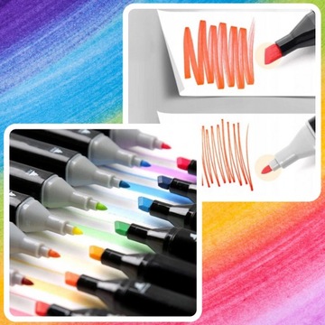 АЛКОГОЛЬНЫЕ МАРКЕРЫ 80 шт. Маркеры Маркеры Двусторонние маркеры Pro + СУМКА