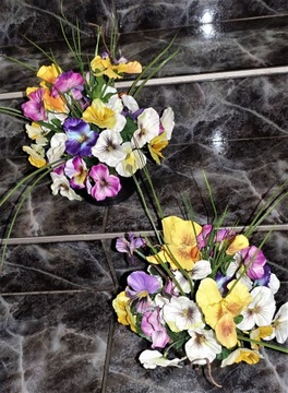 ПЛАТЬЕ на могилу, памятник, кладбище, композицию, искусственные цветы, красивые анютины глазки