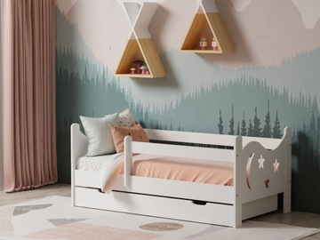 ŁÓŻKO DZIECIĘCE DREWNIANE DORA 160X80 BIAŁA