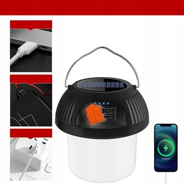 LAMPKA KEMPINGOWA SOLARNA BLACKOUT POWERBANK 5W