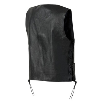 МОТОЦИКЛЬНЫЙ ЖИЛЕТ OZONE RINO ЧЕРНЫЙ 4XL КОЖАНЫЙ