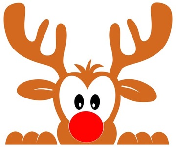 Наклейка на окно любопытный олень 45x37