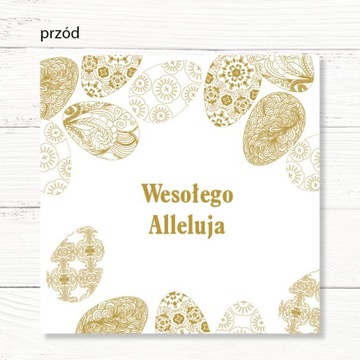Kartki Świąteczne Wielkanocne, Wielkanoc, projekt nr 02, 15x15 cm, 20 szt