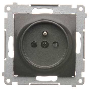 SIMON 54 GNIAZDO POJEDYNCZE Z/U ANTRACYT DGZ1Z.01