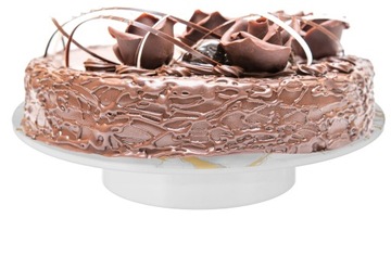 ТАРЕЛКА ДЛЯ ТОРТА ВЫПЕЧКА ТОРТА ФРУКТЫ ВЫСОКАЯ ТАРЕЛКА НА ПОДСТАВКЕ 28СМ МРАМОР