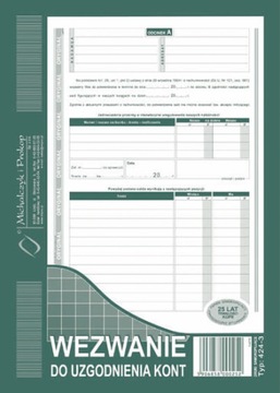 WEZWANIE DO UZGODNIENIA KONT A5 424-3