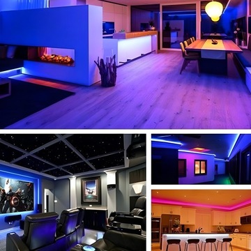 ВОДОНЕПРОНИЦАЕМАЯ СВЕТОДИОДНАЯ ЛЕНТА SMD 5M RGB ЦВЕТНАЯ + ДИСТАНЦИОННОЕ УПРАВЛЕНИЕ