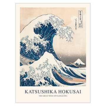 Plakat 30x40 Wielka fala Katsushika Hokusai