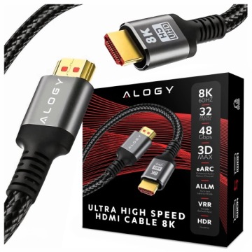 Kabel Hdmi 2.1 Premium Ultra High Speed 8K/60HZ 4K/120HZ 10 m 1000 cm Rychlý