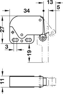 Защелка для шкафа Mini Latch Original