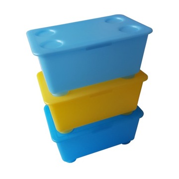 IKEA GLIS BOXES, закрытые контейнеры, 3 шт.