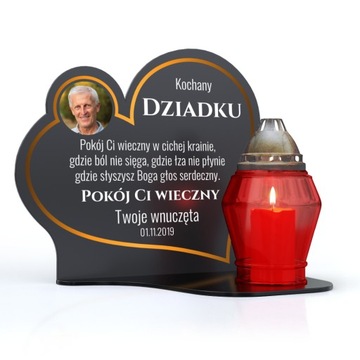 CZARNA PODSTAWKA POD ZNICZ STATUETKA NA GRÓB MAŁA