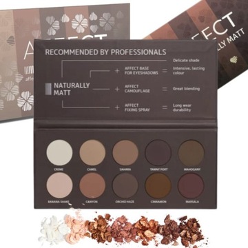Палитра теней для век AFFECT Naturally Matt, 10x2 г
