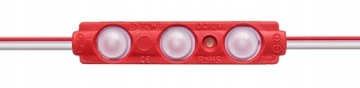 Moduł 3 led smd 2835 0,72W czerwony IP67 reklamowy