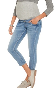 KL2 Bonprix spodnie ciążowe rybaczki jeans 52 6XL