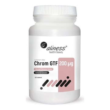 Aliness CHROM GTF 200 mcg 100 tabletek Odchudzanie Utrata Wagi Apetytu