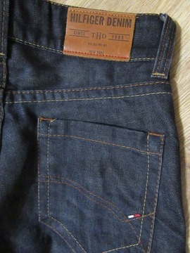 TOMMY HILFIGER granat jeansy męskie jak nowe 28/32