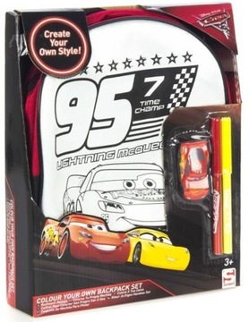 CARS ZYGZAK MCQUEEN PLECAK DO MALOWANIA OZDABIANIA